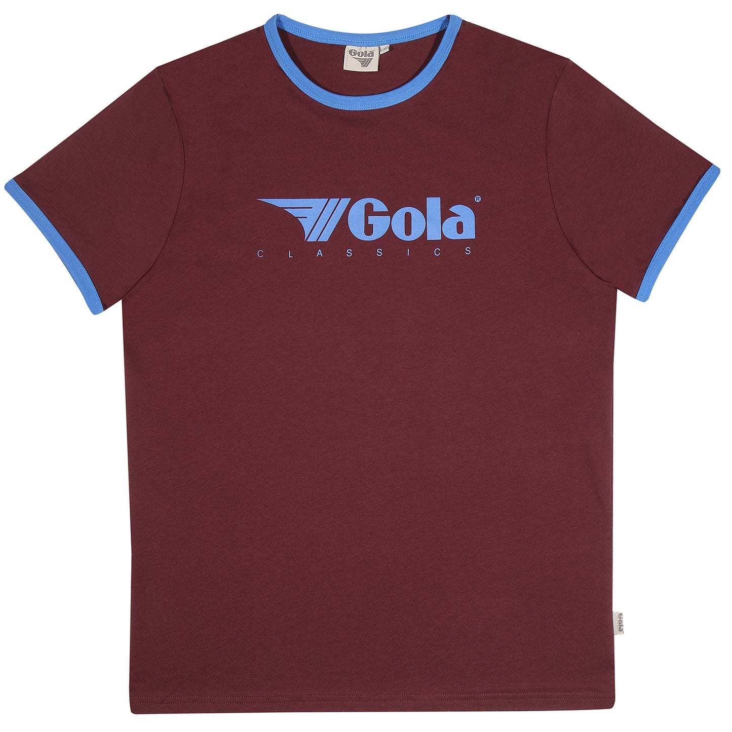 Gola Classic Logo Ringer T Shirt Burgundy