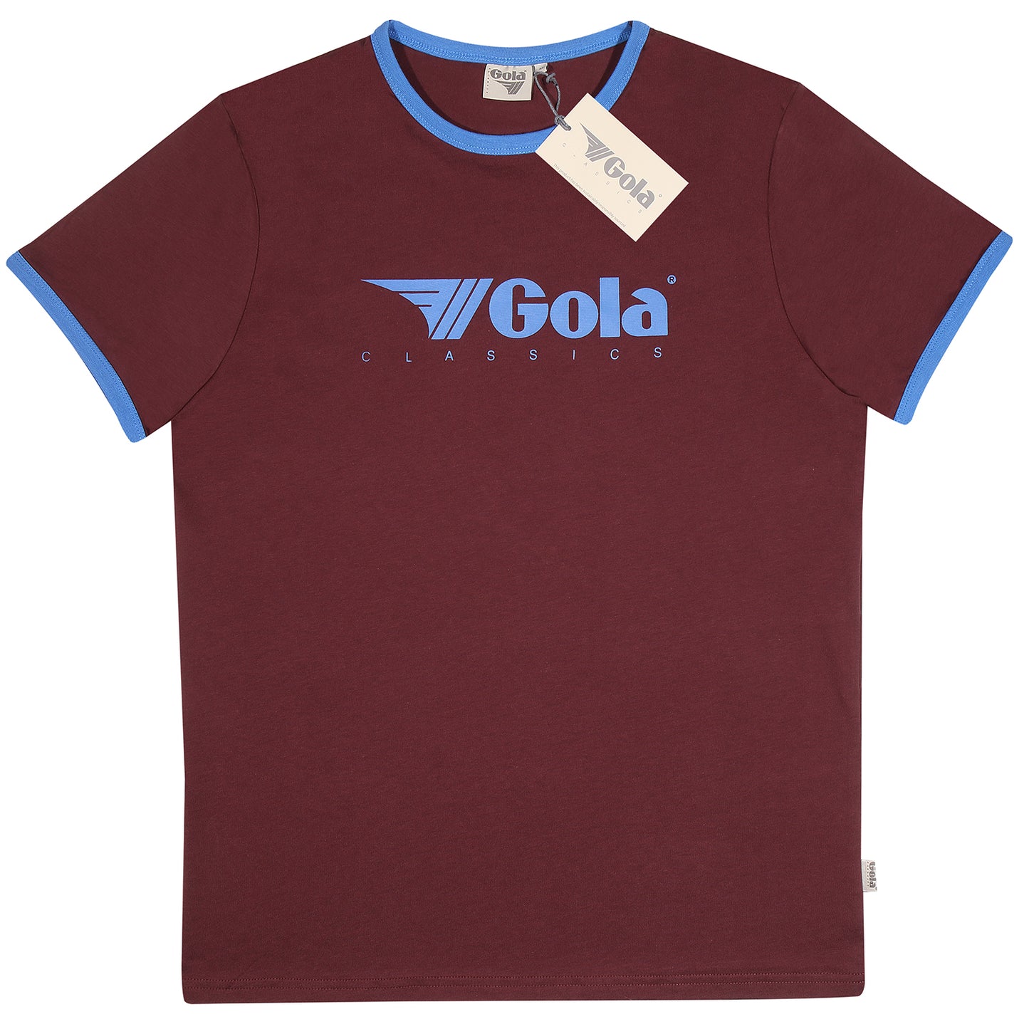 Gola Classic Logo Ringer T Shirt Burgundy