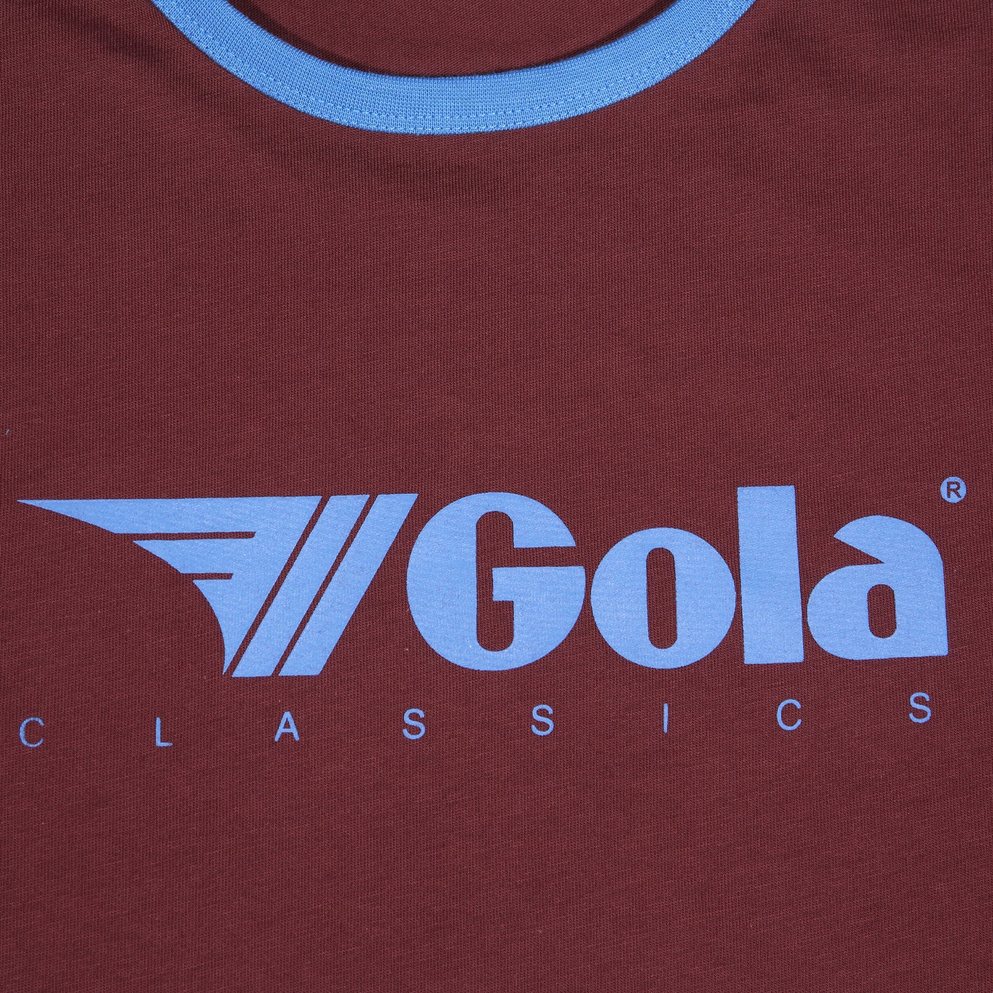 Gola Classic Logo Ringer T Shirt Burgundy