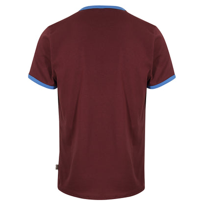 Gola Classic Logo Ringer T Shirt Burgundy