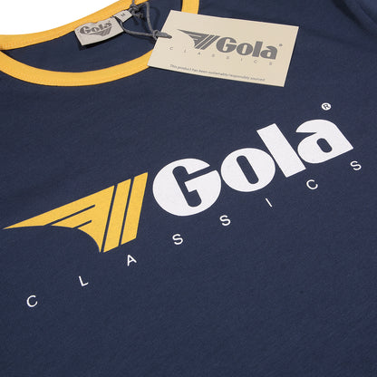 Gola Classic Logo Ringer T Shirt Navy