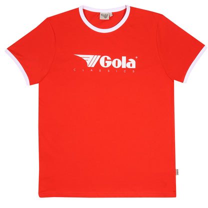 Gola Classic Logo Ringer T Shirt Red