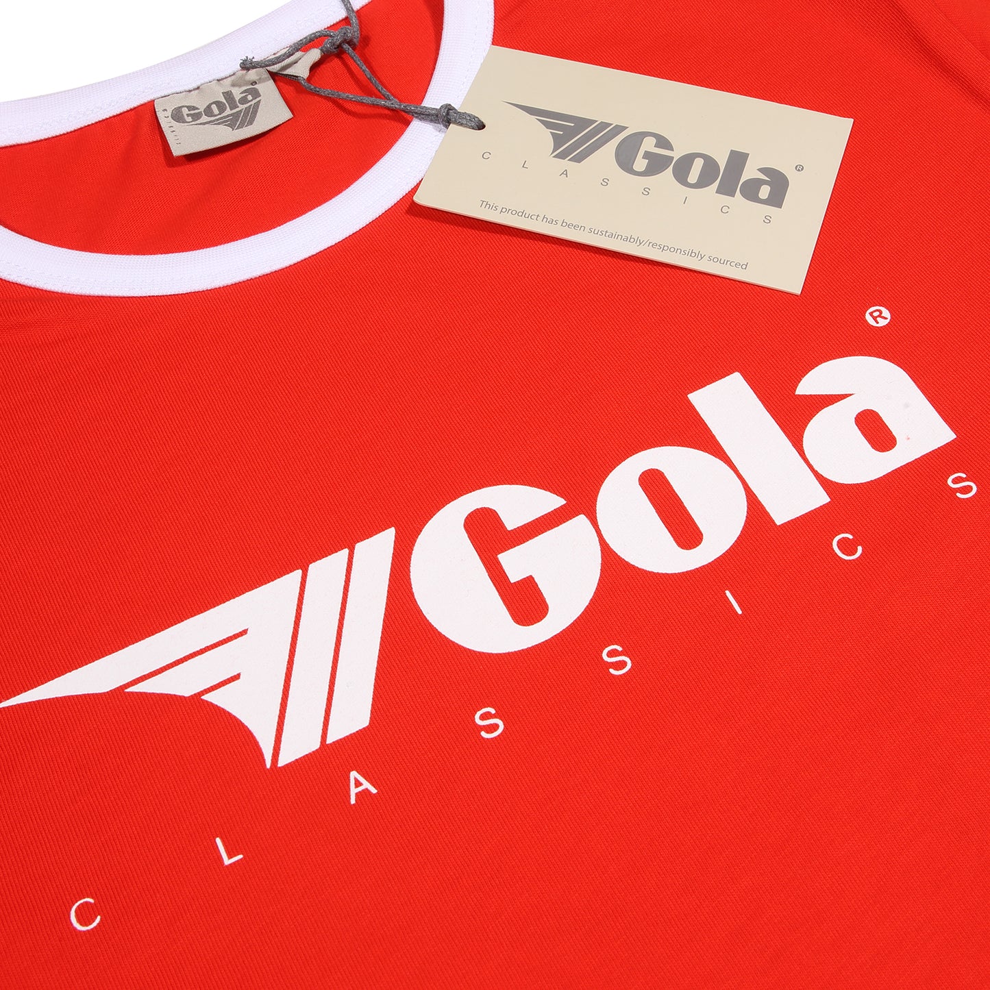 Gola Classic Logo Ringer T Shirt Red