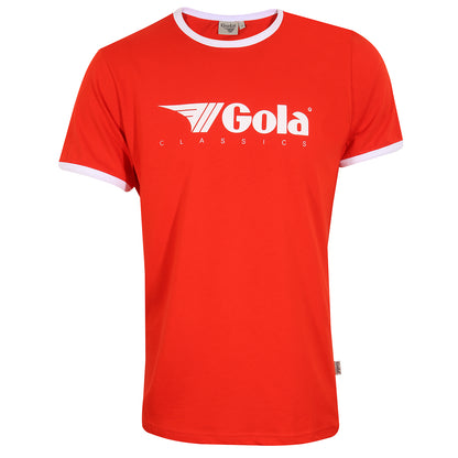 Gola Classic Logo Ringer T Shirt Red