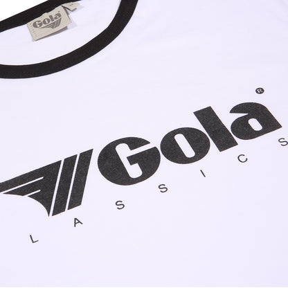 Gola Classic Logo Ringer T Shirt White