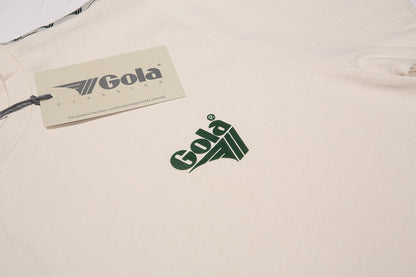 Gola Classic Taped Shoulder Logo T Shirt Ecru