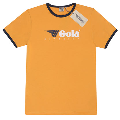 Gola Classic Logo Ringer T Shirt Gold