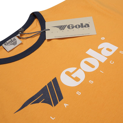 Gola Classic Logo Ringer T Shirt Gold