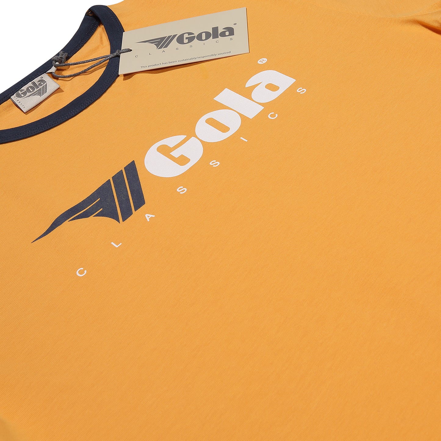 Gola Classic Logo Ringer T Shirt Gold