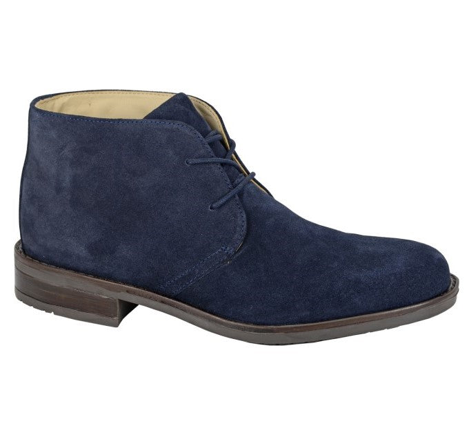 Roamers Suede 2 Hole Chukka Boot Navy