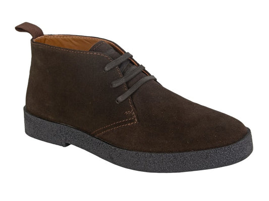 Roamers Suede Bullitt Chukka Boot Chocolate Brown