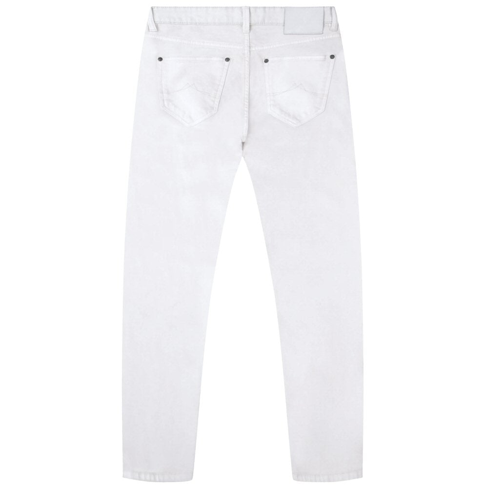 Mish Mash Mens Tapered Leg Jeans Off White