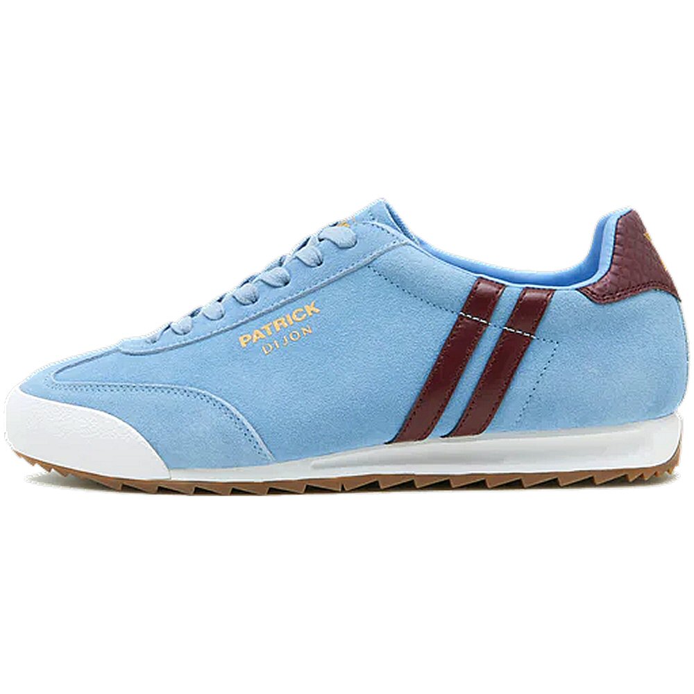 Patrick Rio Suede Trainer Sky Blue / Burgundy