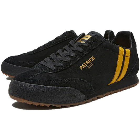 Patrick Rio Suede Trainer Black / Yellow