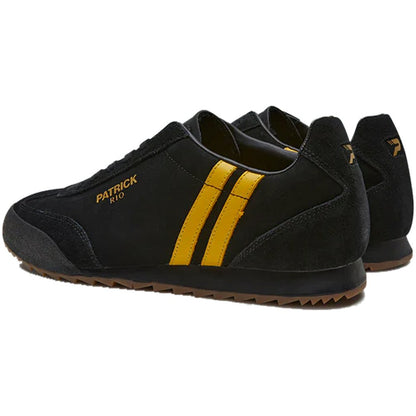 Patrick Rio Suede Trainer Black / Yellow