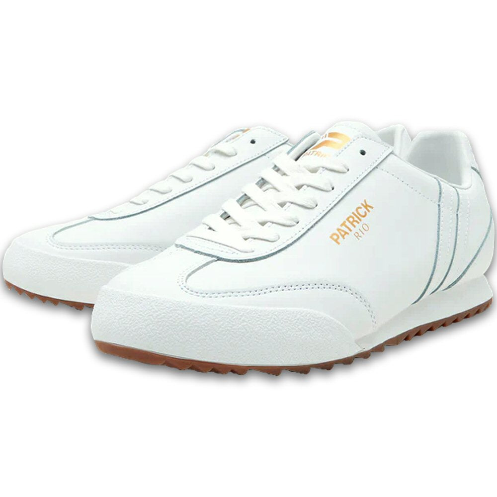 Patrick Rio Leather Retro Trainer All White