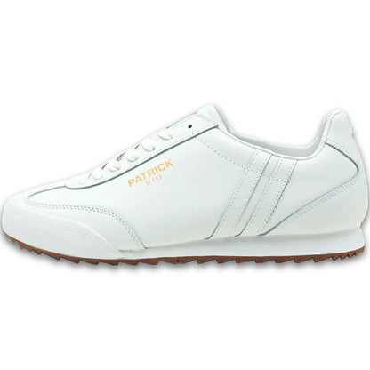 Patrick Rio Leather Retro Trainer All White