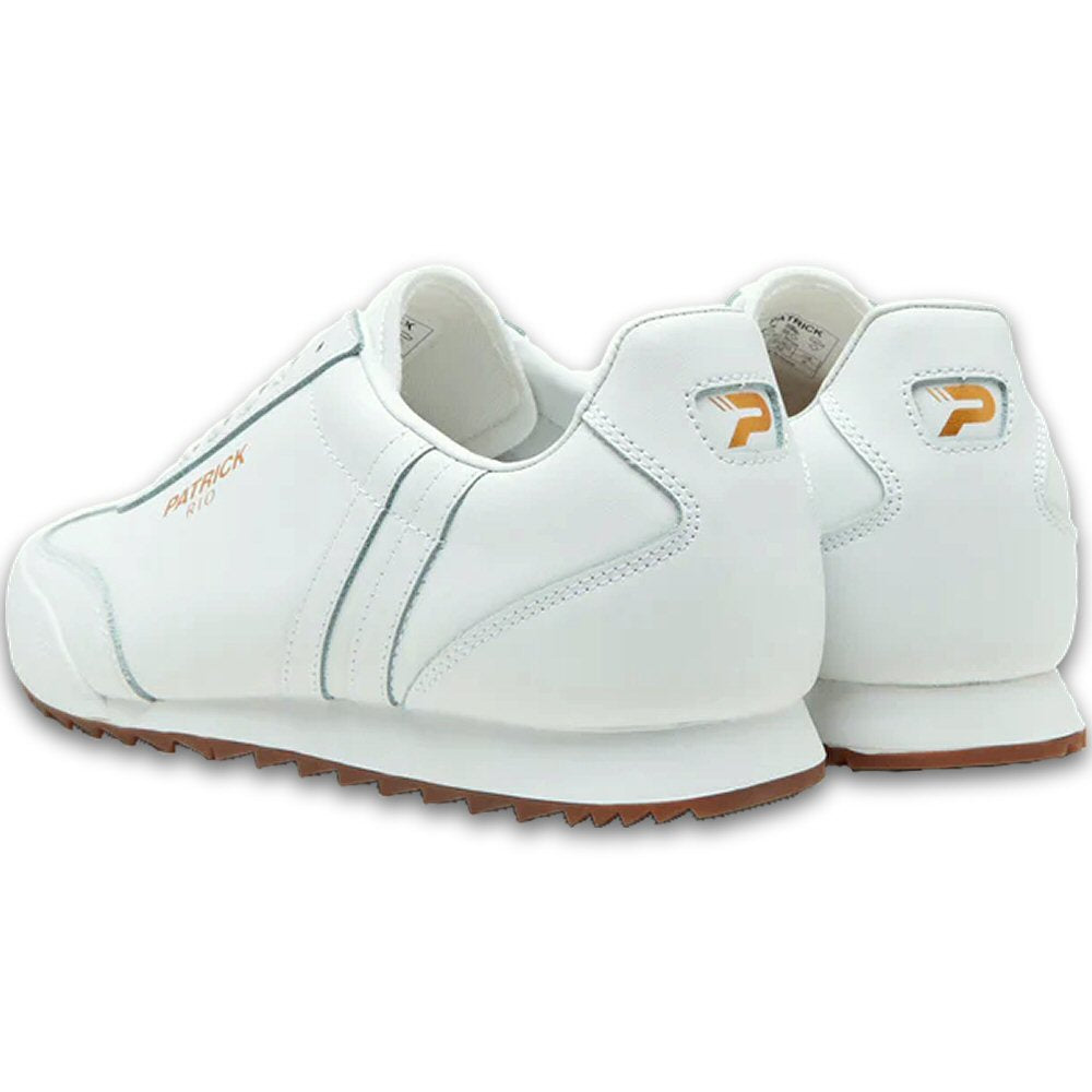 Patrick Rio Leather Retro Trainer All White