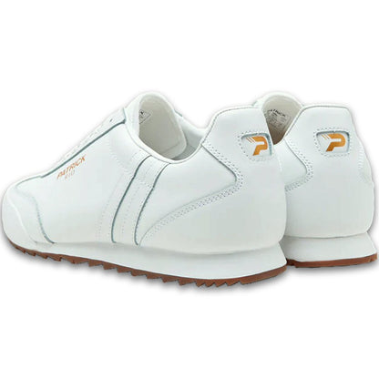 Patrick Rio Leather Retro Trainer All White