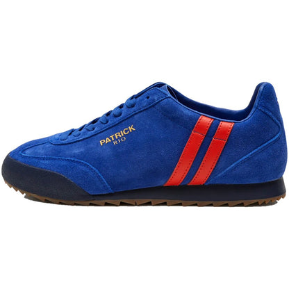 Patrick Rio Suede Trainer Royal Blue / Red