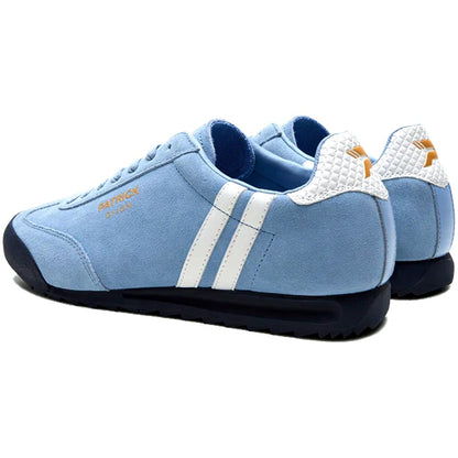 Patrick Rio Suede Trainer Sky Blue / White