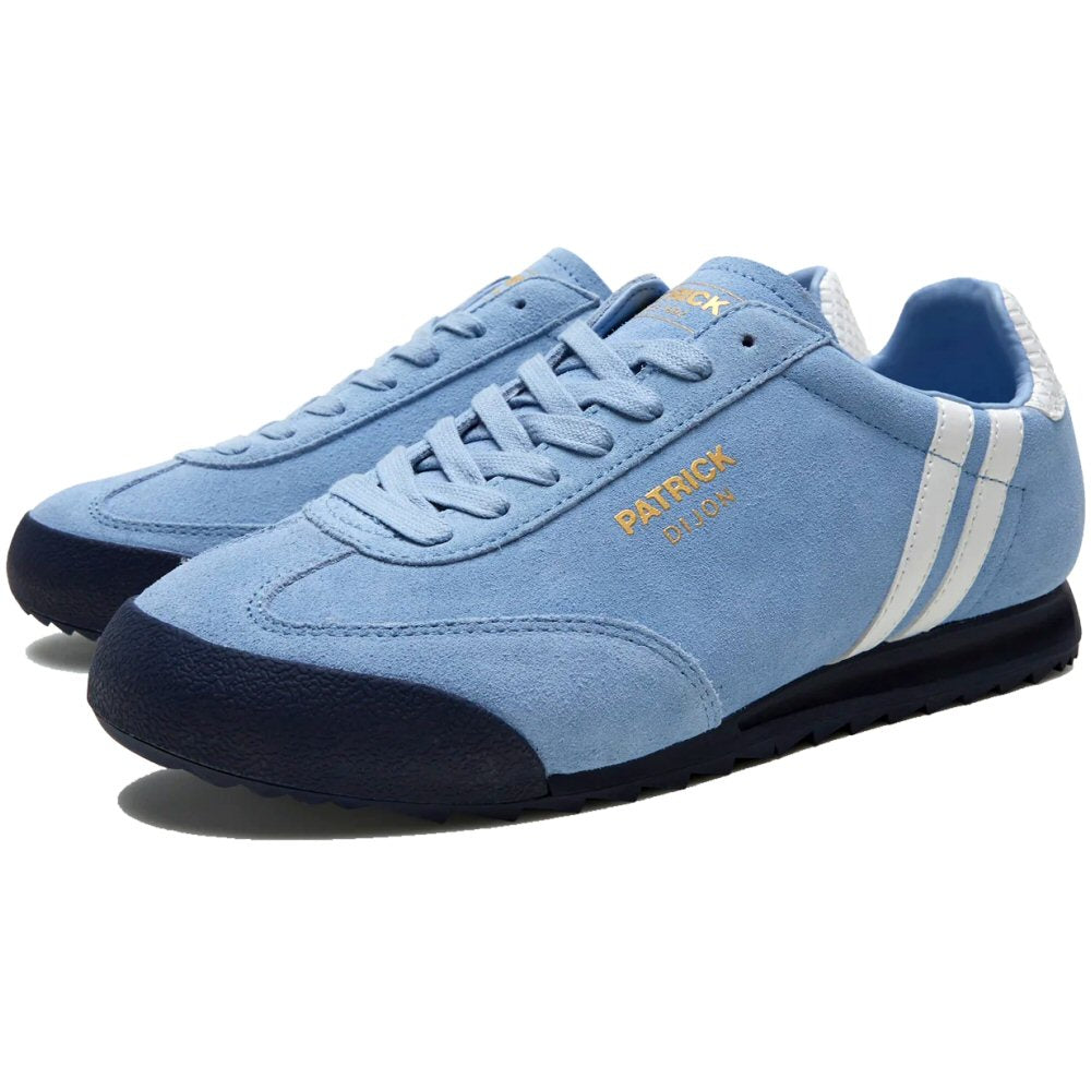 Patrick Rio Suede Trainer Sky Blue / White