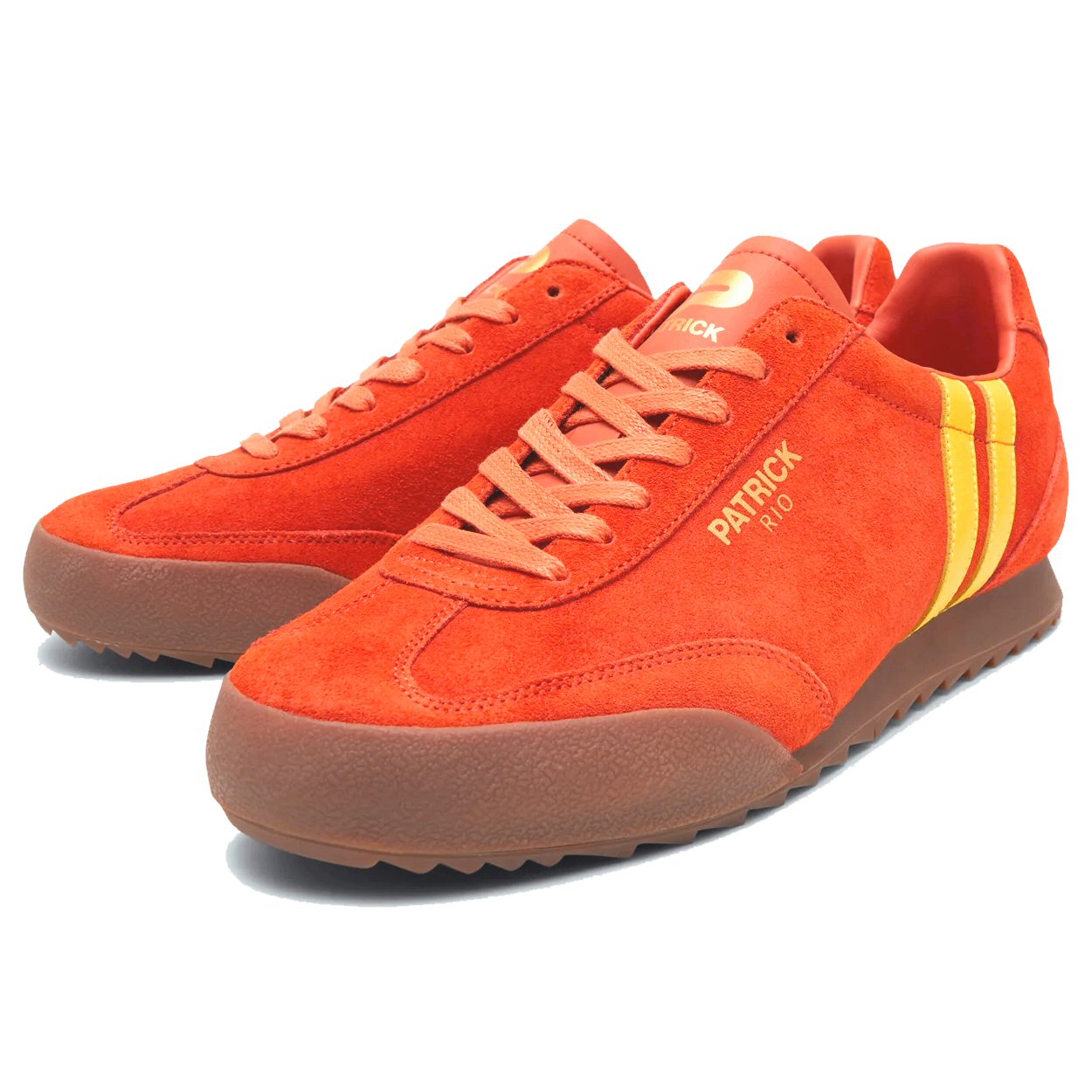 Patrick Rio Suede Trainer Orange / Yellow