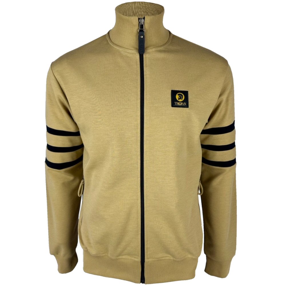 Trojan Records Sleeve Stripe Track Top Camel