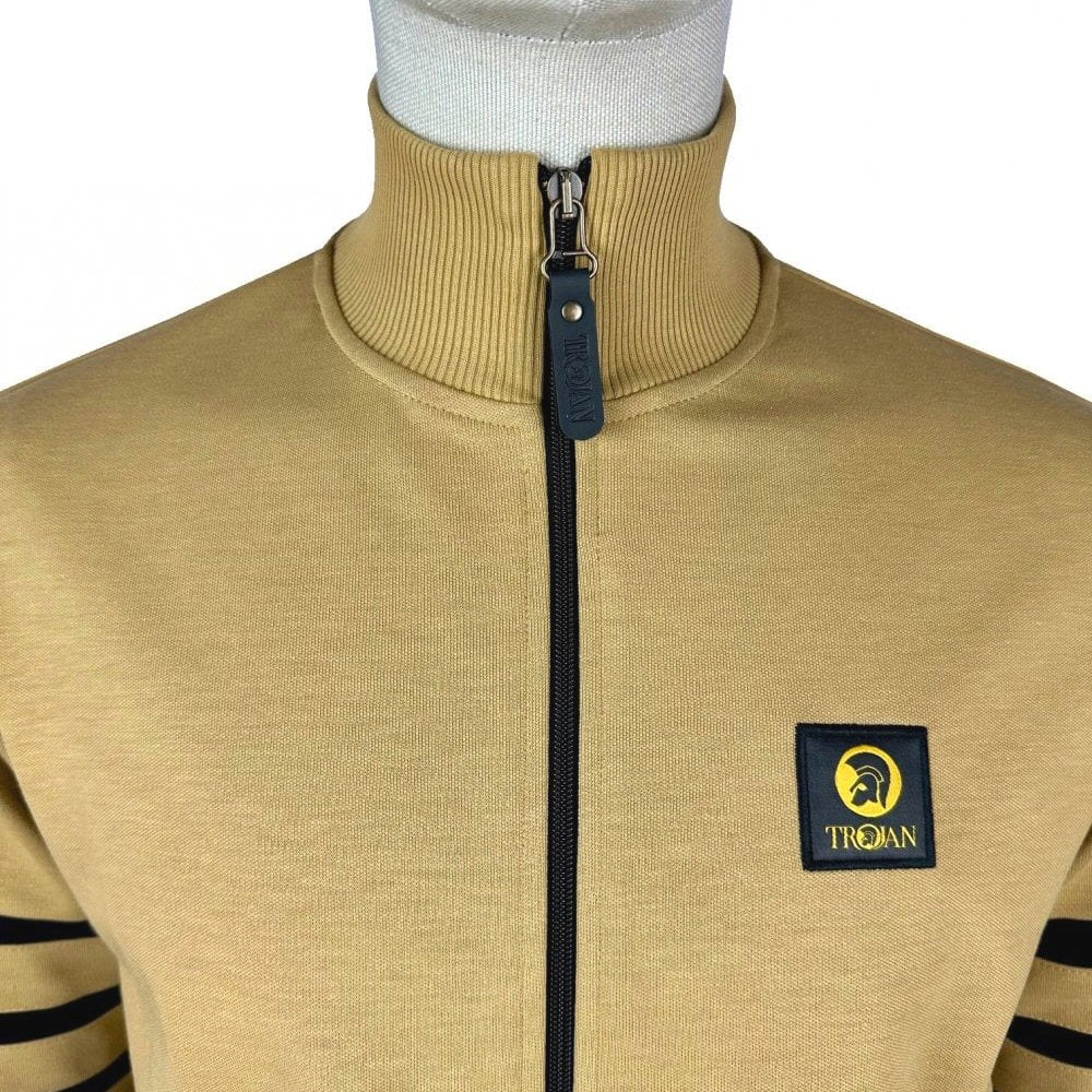 Trojan Records Sleeve Stripe Track Top Camel