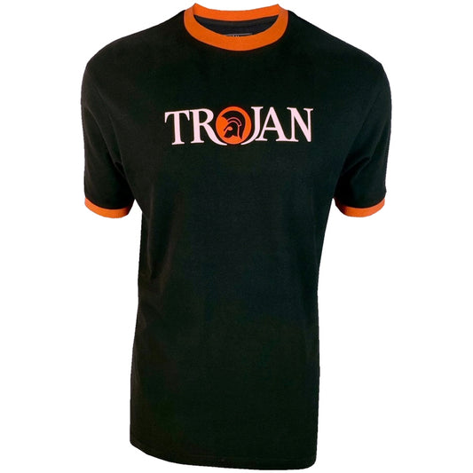 Trojan Records Helmet Logo Ringer T-Shirt Black