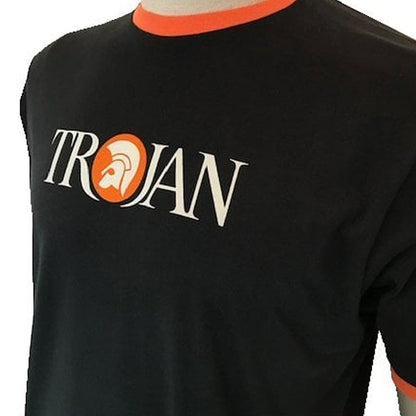 Trojan Records Helmet Logo Ringer T-Shirt Black