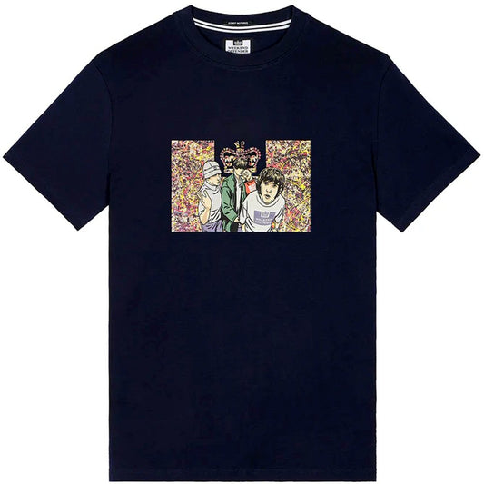 Weekender Offender Stone Roses Print T-Shirt Navy