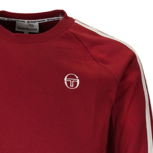 Sergio Tacchini Ascot Logo Crew Neck Sweatshirt Deep Red