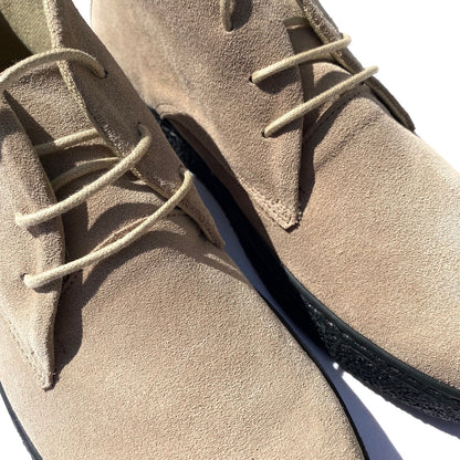 Delicious Junction Suede Playboy Bullitt Boot Beige