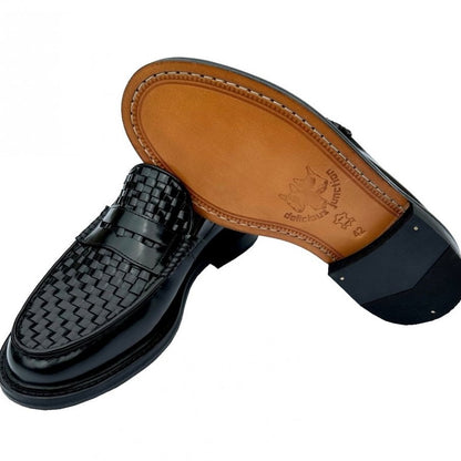 Delicious Junction Basket Weave Loafer Black