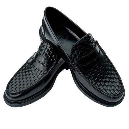 Delicious Junction Basket Weave Loafer Black