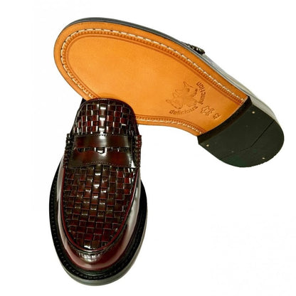 Delicious Junction Basket Weave Loafer Oxblood