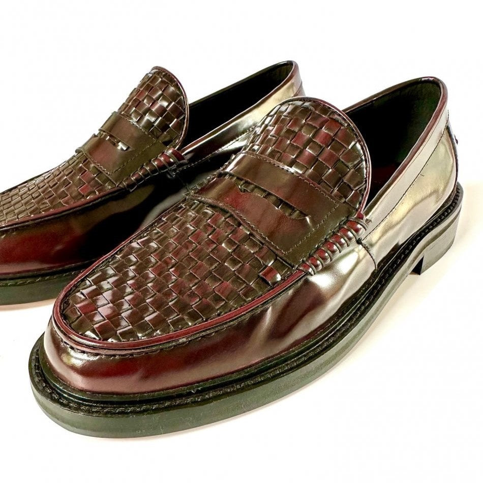 Delicious Junction Basket Weave Loafer Oxblood