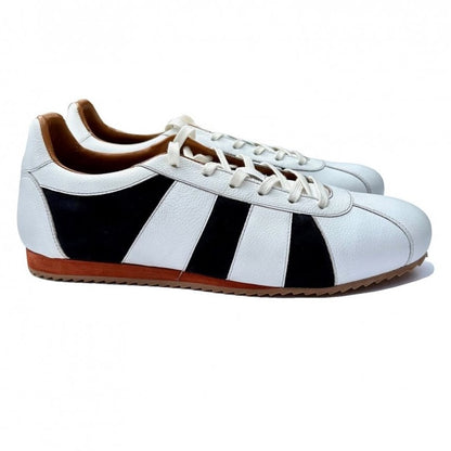 Delicious Junction Leather Chad Retro Trainer White