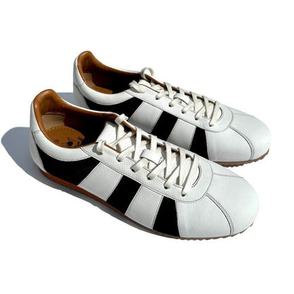 Delicious Junction Leather Chad Retro Trainer White