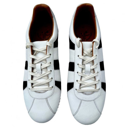 Delicious Junction Leather Chad Retro Trainer White