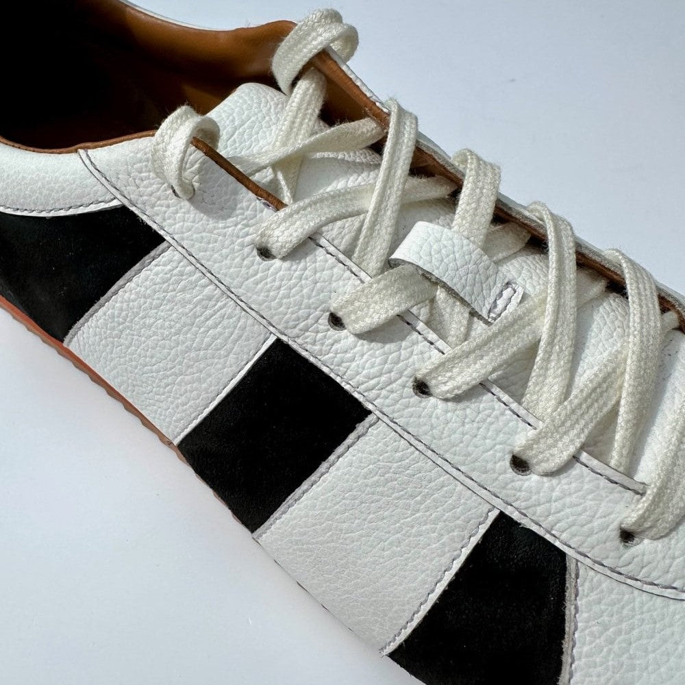 Delicious Junction Leather Chad Retro Trainer White