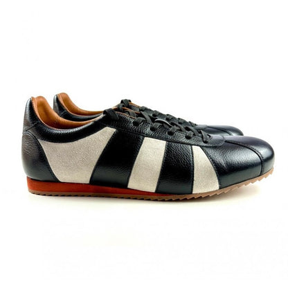 Delicious Junction Leather Chad Retro Trainer Black