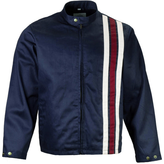Adaptor Clothing Racing Stripe Rally Jacket Navy Blue