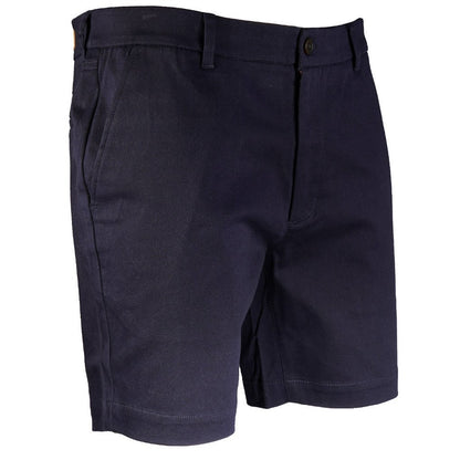 Gabicci Vintage Cotton Stretch Tailored Shorts Navy