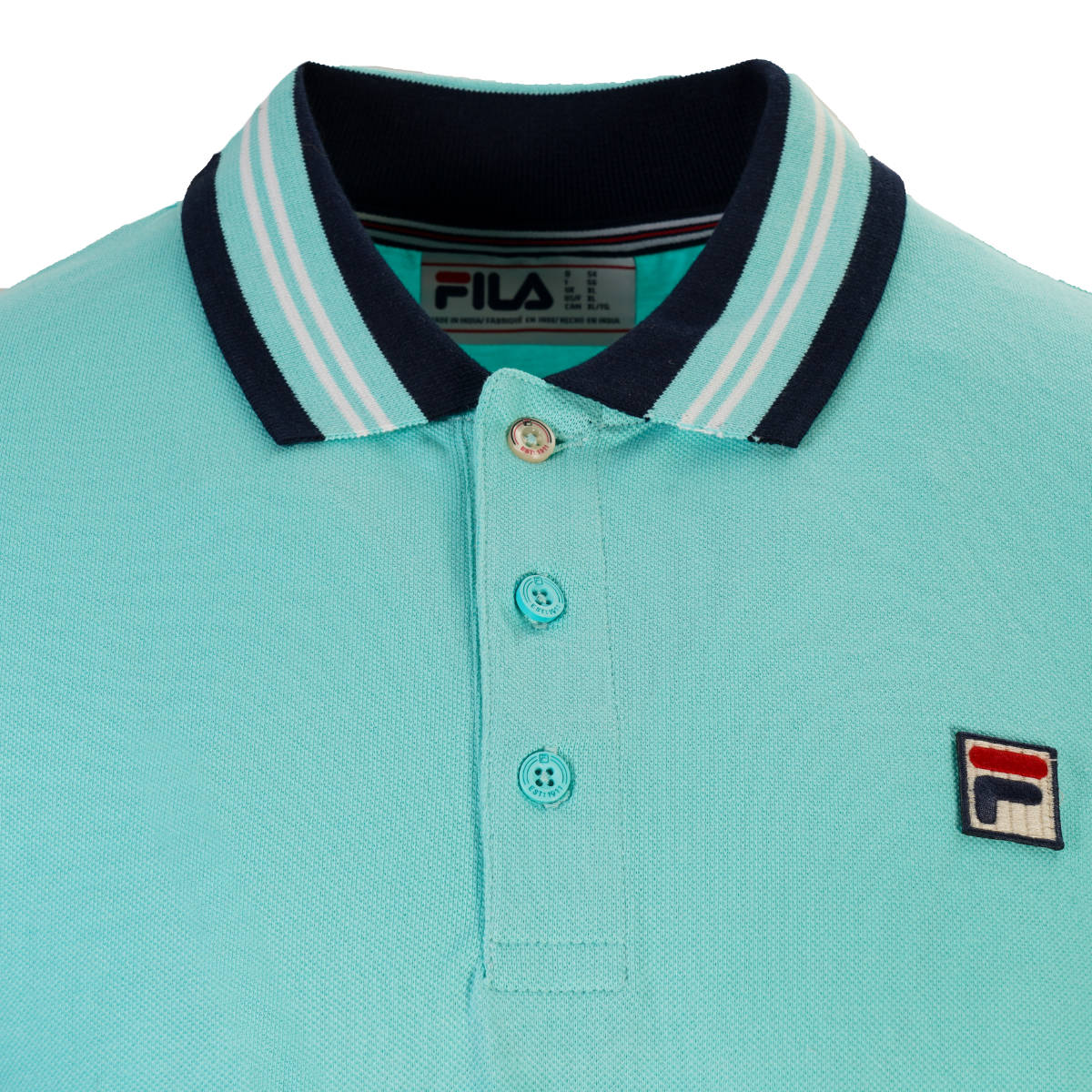 Fila Bold Tipped Pique Polo Shirt Mint