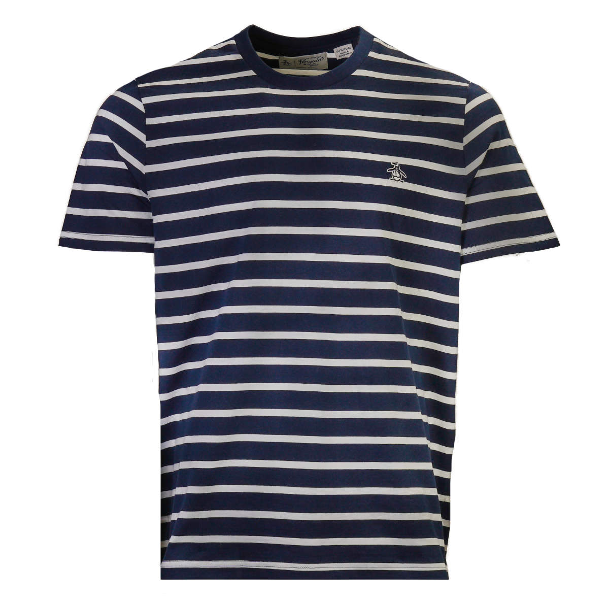 Original Penguin Breton Stripe T Shirt Dark Navy