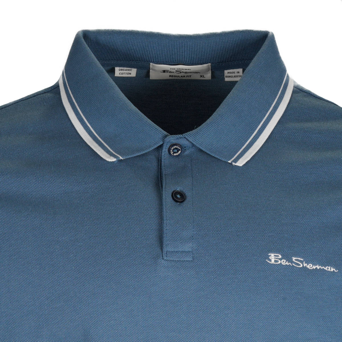 Ben Sherman Twin Tipped Pique Polo Shirt Airforce