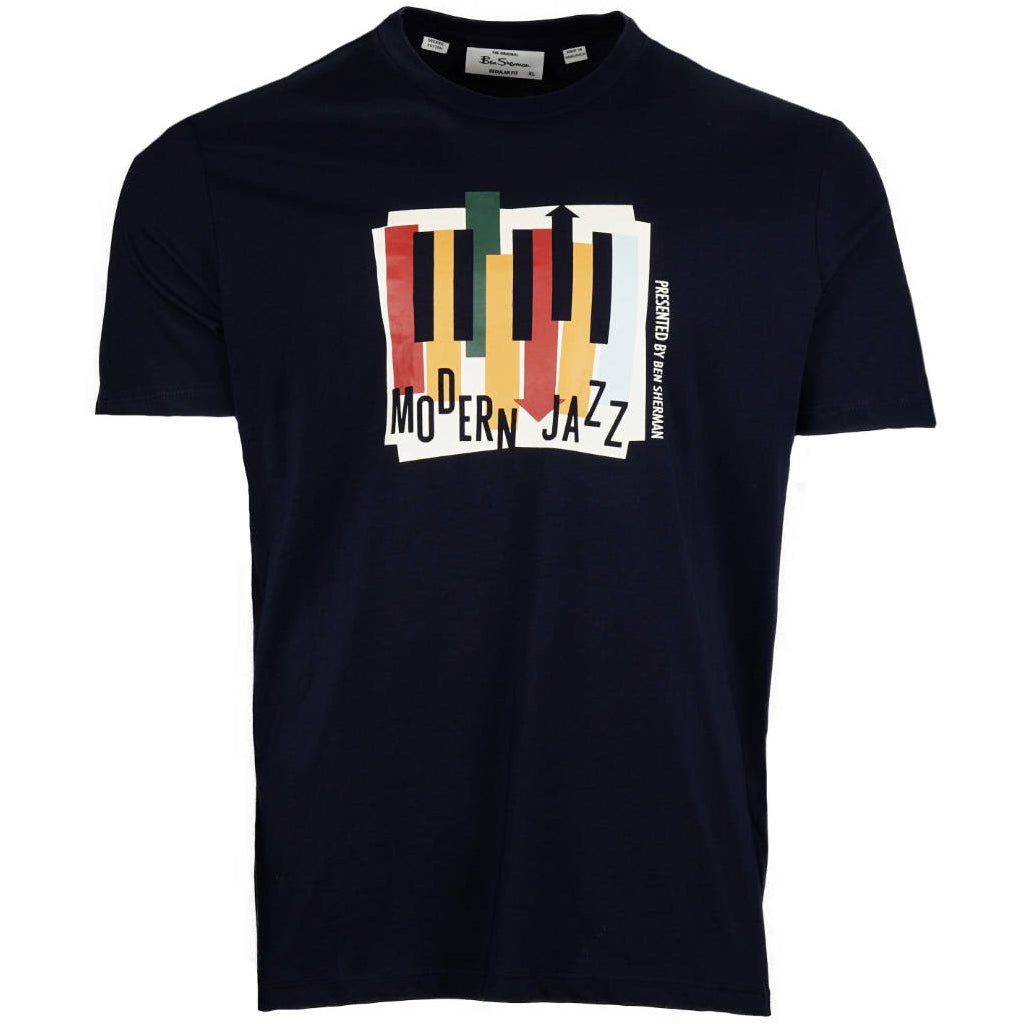 Ben Sherman Modern Jazz Print T-Shirt Navy