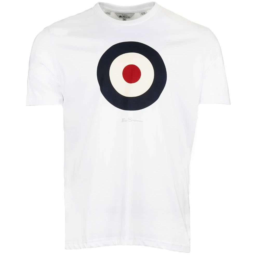 Ben Sherman Classic Target Print T-Shirt White